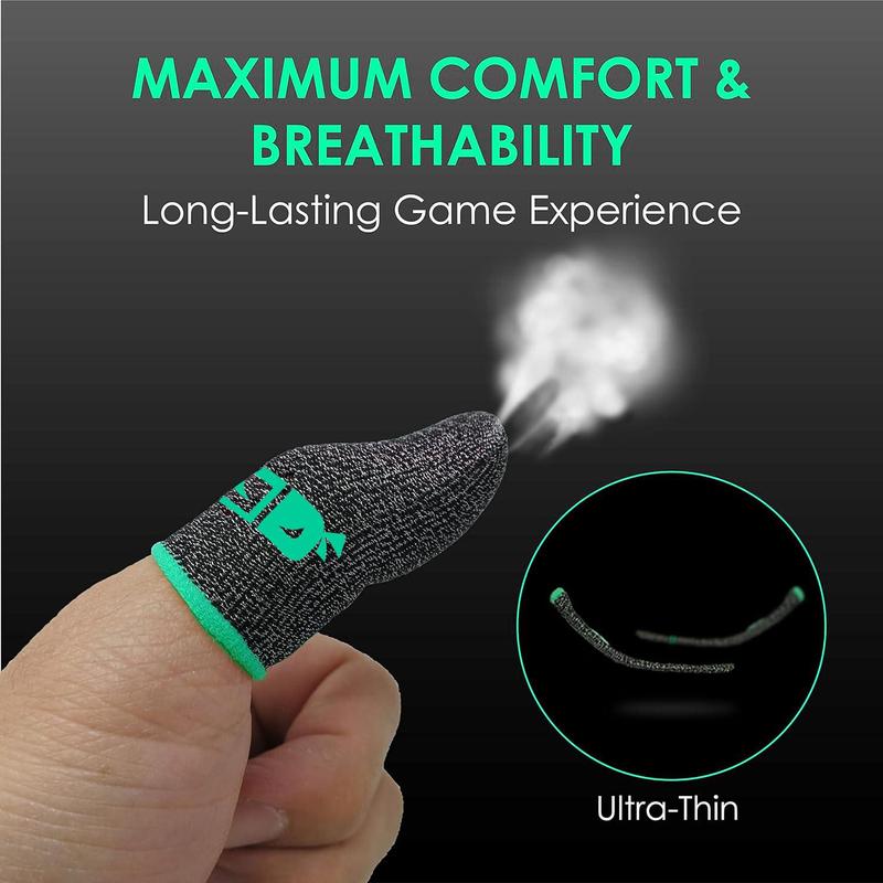 GAMINJA Finger Glove, Anti-slip Fingertip Gloves, Anti-sweat Touch Screen Game Finger Thumb Cover, Console Accessories for PUBG Mobile Game