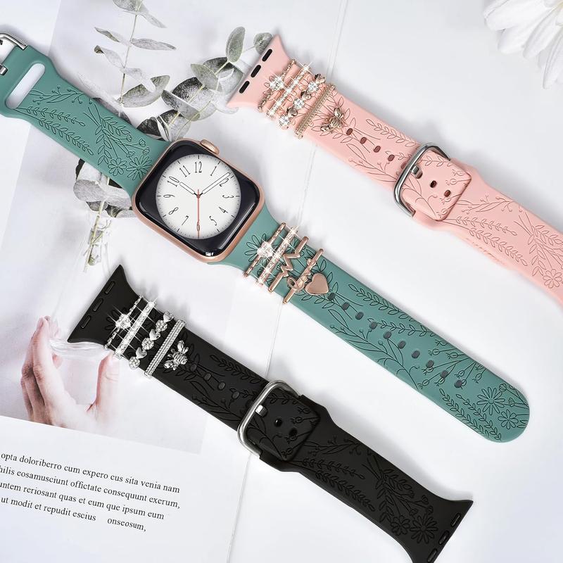 Watch Band Charms (Band Included), Compatible with Apple Watch Band 38mm 40mm 41mm,