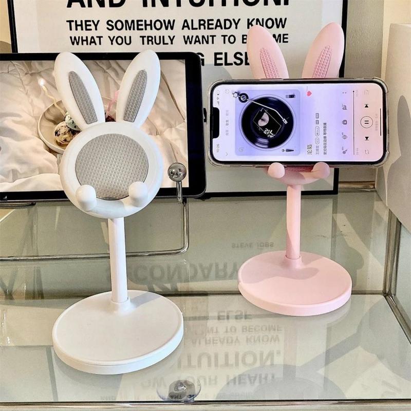 Lucky Rabbit Mobile Phone Holder Can Be Raised and Adjusted Student Desktop Lazy Home Selfie Live Support Shelf Phone Holder