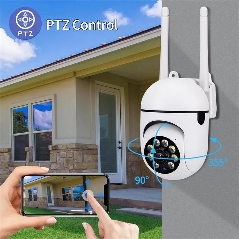 Outdoor Security Camera, 2.4Ghz & 5G WiFi Double-band Security Camera, Waterproof Security Camera with 4X Zoom, 2 Way Audio, Color & Infrared Night Vision