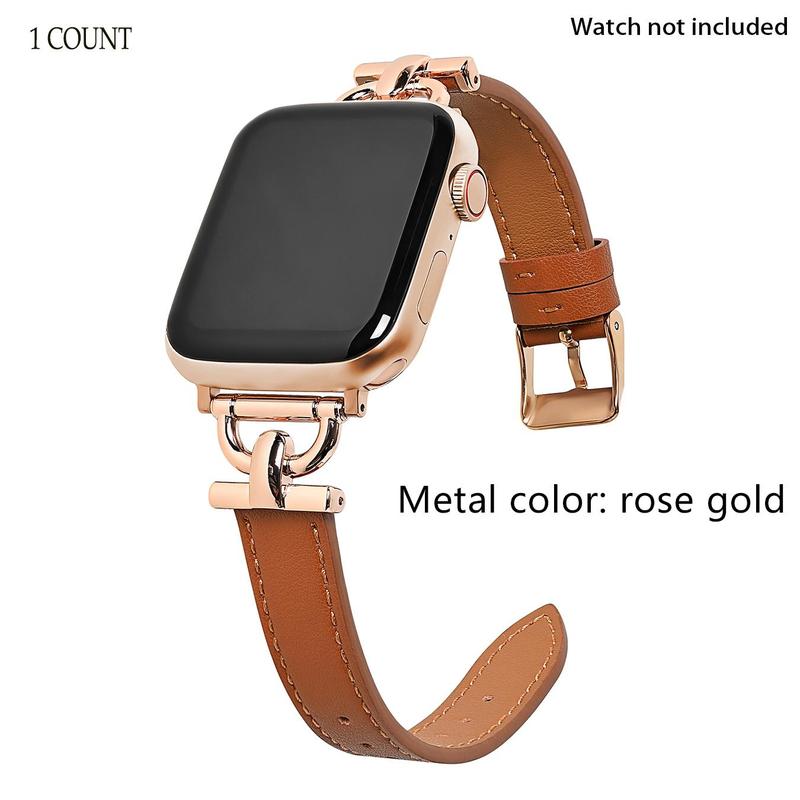 Women's PU Leather Slim Waist Apple Watch Band, 1 Count Watch Band for Apple Watch Series,Suitable Size for Ultra se 10 9 8  7 6 5 4 3 2 1