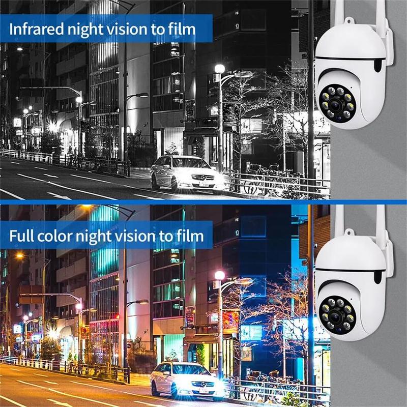 Outdoor Security Camera, 2.4Ghz & 5G WiFi Double-band Security Camera, Waterproof Security Camera with 4X Zoom, 2 Way Audio, Color & Infrared Night Vision