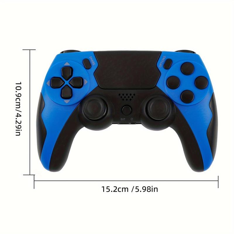 Fall GAMINJA Wireless Controller for Fall Gift, BT Wireless Controller for PS4 PS4 Slim PS4 Pro PC, Multifunctional Game Controller with Touchpad & Triangle Board Light, Men Gifts, Gaming Accessories