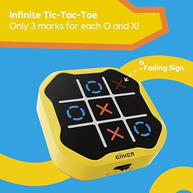 Tic Tac Toe Bolt Game | 3-in-1 Handheld Puzzle Game Console | Portable Travel Games for Memory Growth | Birthday Gifts for All Ages Durable Protection