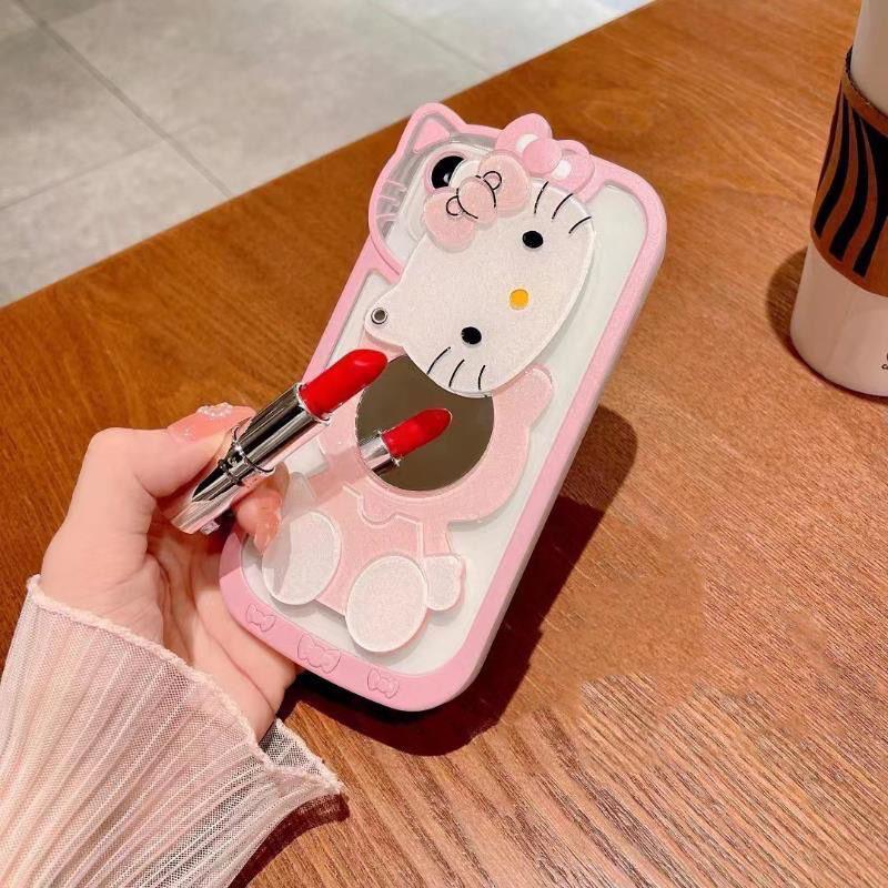 Sanrio Hello Kawaii Cartoon Phone Case For iPhone 15 14 13 12 11 Pro Max 7 8 Plus XR XS MAX Y2K Pink Girl Cute Back Cover