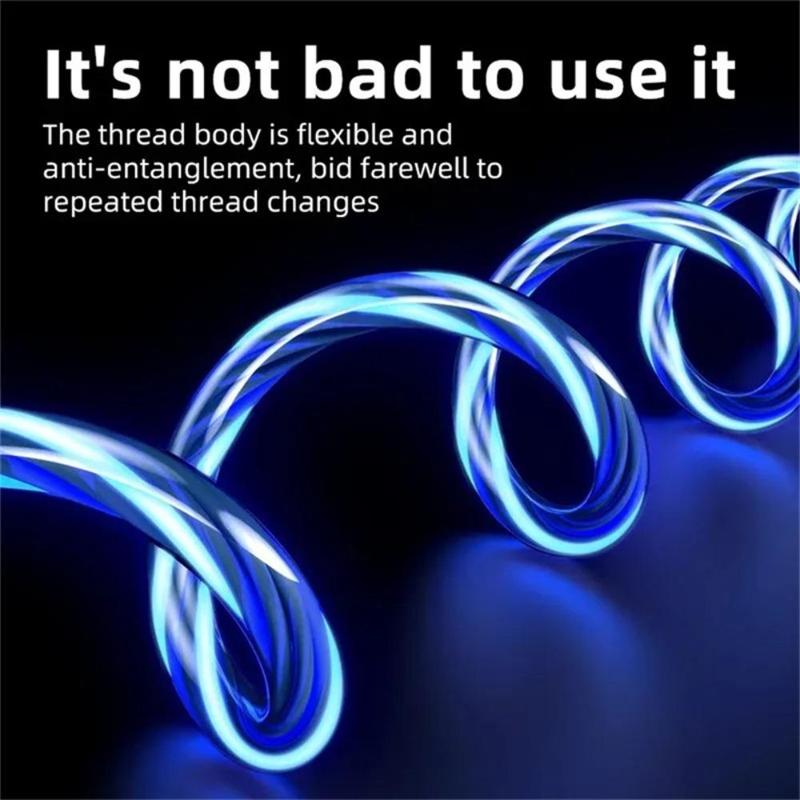 3-In-1 Charging Cable, Glowing LED Light Charging Cable, Durable Data Cable, Phone Accessories for iPhone Android Type C Mobile Phone