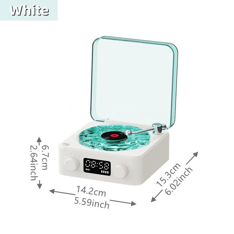 Portable Vinyl Record Design Wireless Speaker, Rechargeable Bluetooth-compatible Speaker with Ambient Light, Sleep Aid Speaker for Home Office