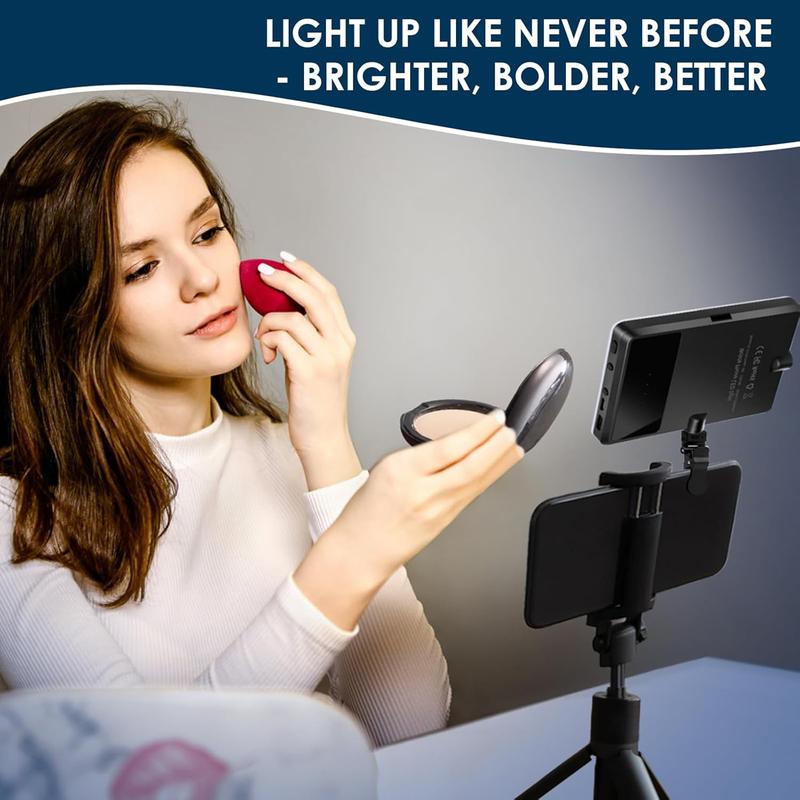 Portable Selfie Light, USB Rechargeable LED Clip for iPhone Android, Phone Tablet Camera Fill Light for Vlogging, Live Streaming, Makeup, Fall & Zoom Calls