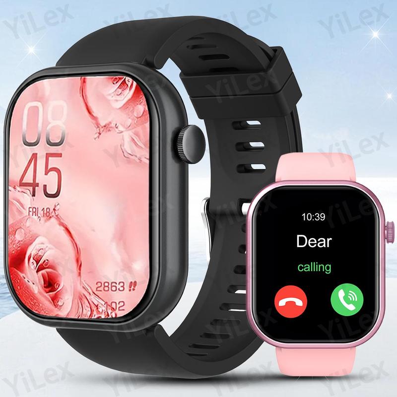 Multifunctional 2.01'' Smart Watch, Fashion Digital Watch with App & SMS Notifications, Sports Watch with Multiple Sports Modes for Women & Men