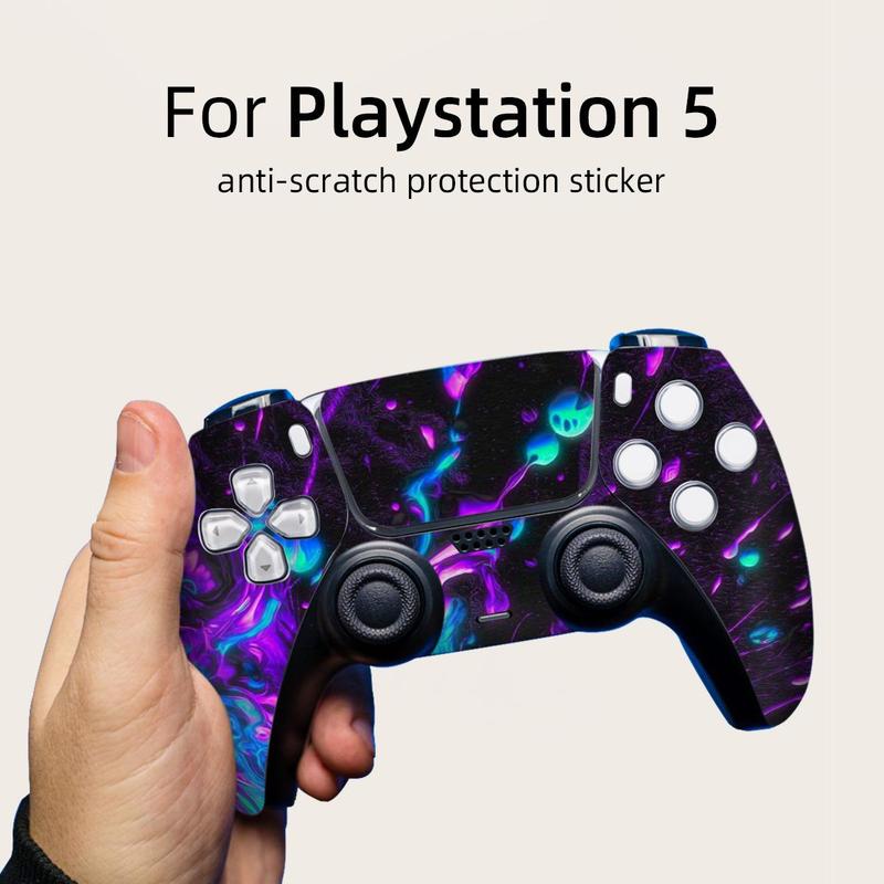 Game Controller Sticker, Waterproof & Anti-fingerprint Game Controller Sticker, DIY Decorative Sticker for PlayStation 5 Controller