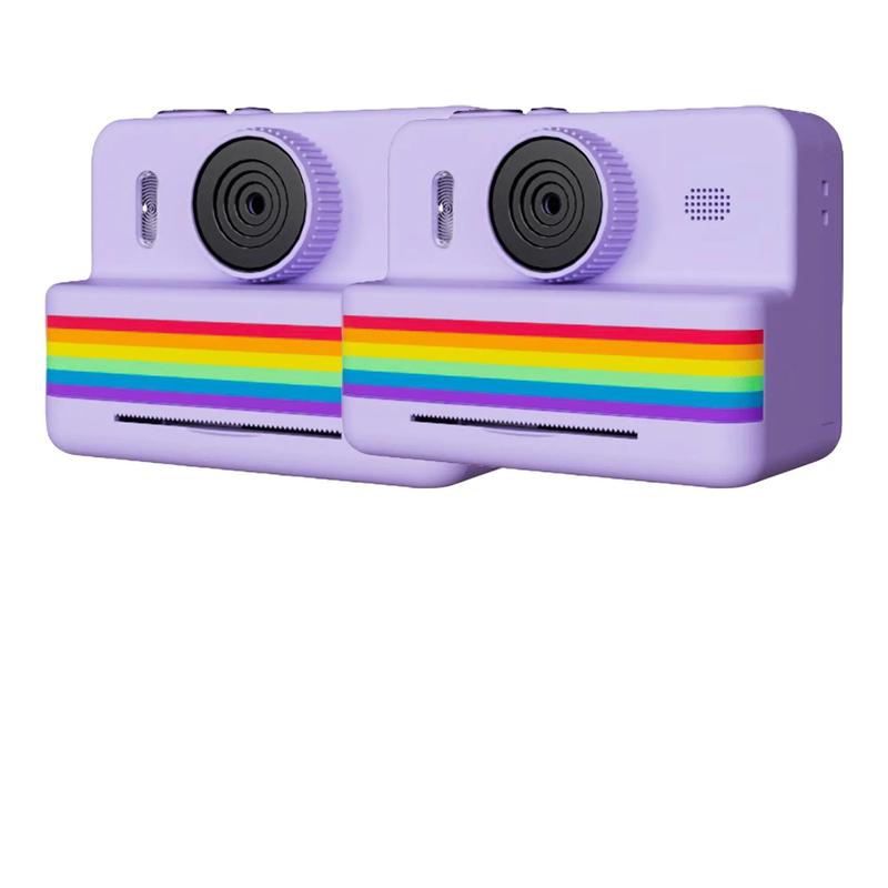 Instant Camera with Print Paper, 2 Counts 2.8-Inch LCD Screen Digital Camera, Rechargeable 1080P Camera, Birthday Gift for Boys & Girls, Portable Camera