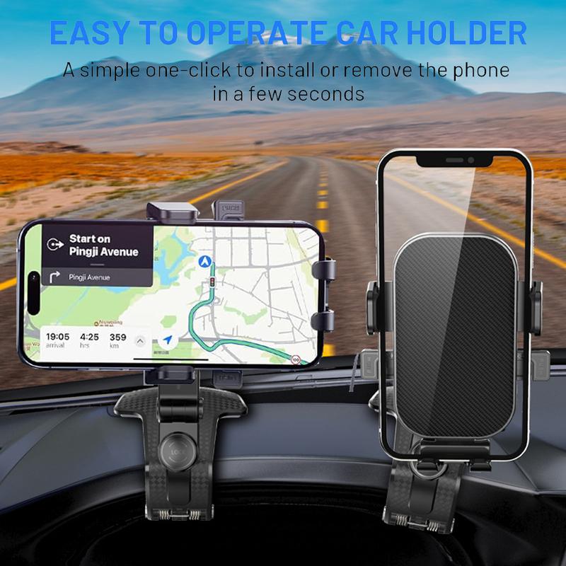 Car Phone Holder Mount,Cell Phone Mount for Dashboard Visor Clip Truck Accessories Cradle Dash Stand for iPhone 16 Pro Max 15 14 13 Android,and 4 to 7