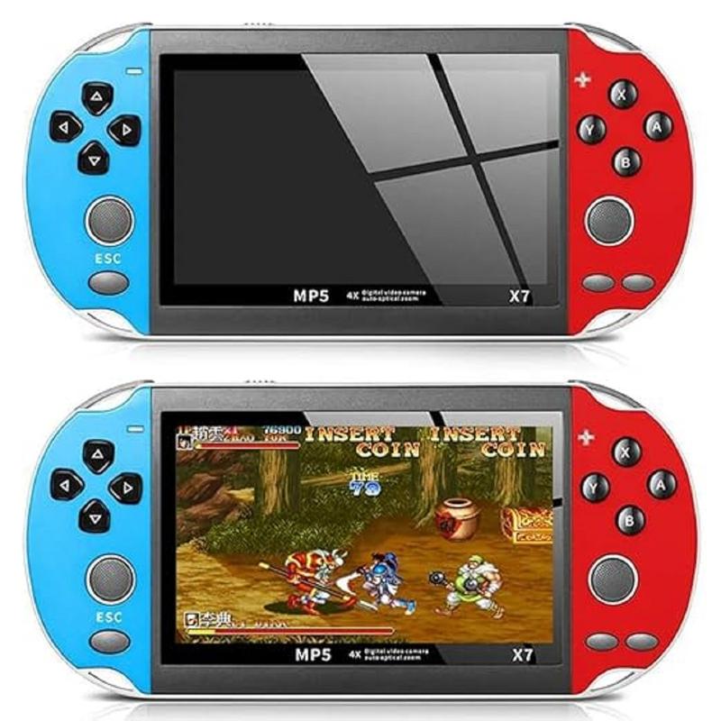 X7 Handheld Game Console, X7 4.1 4.3 Inch Video Game Console Handheld Game Players Double Rocker 8GB Memory Built in 1000 Games MP5 Game Controller TV Output