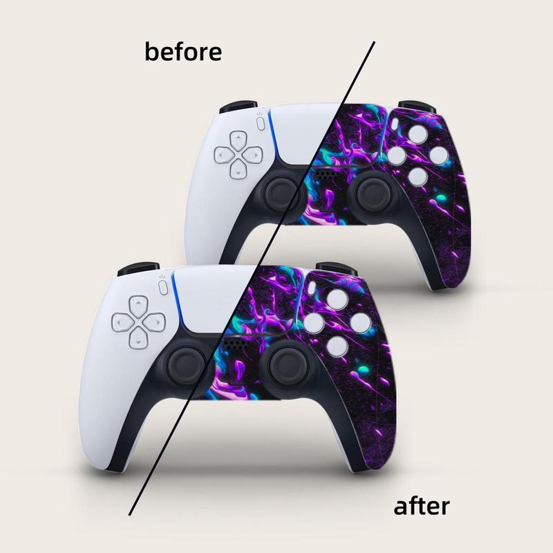 Game Controller Sticker, Waterproof & Anti-fingerprint Game Controller Sticker, DIY Decorative Sticker for PlayStation 5 Controller