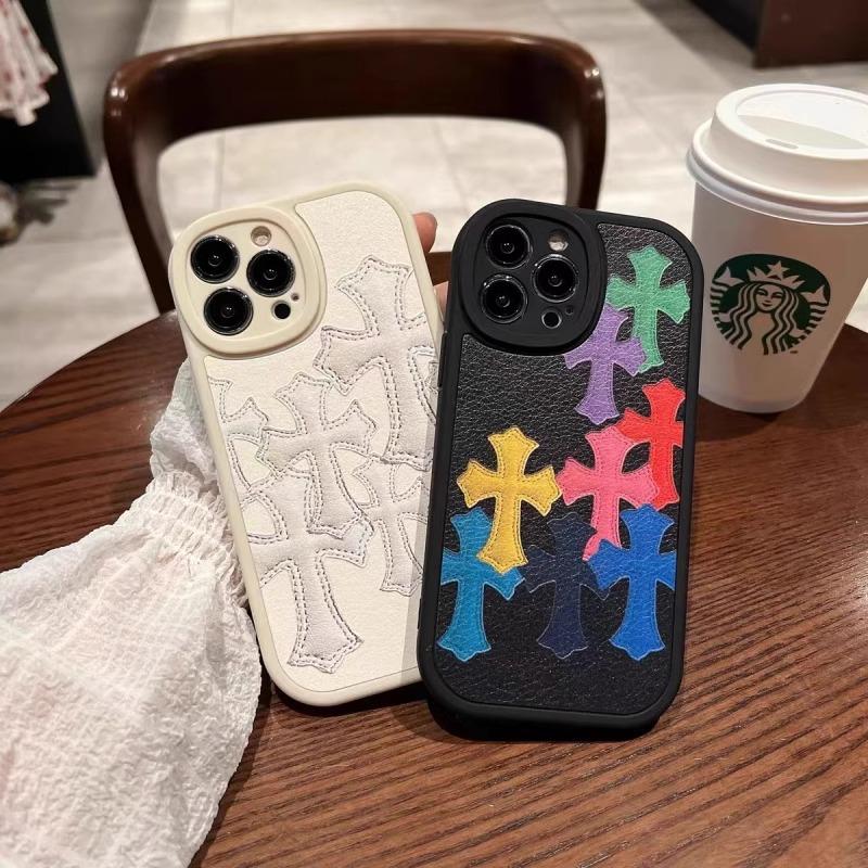 Suitable for iPhone 15 14 13 12 11 silicone cross seven color phone case