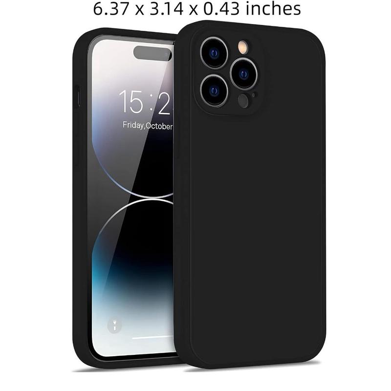 Minimalist Solid Color Phone Case for iPhone 15 Pro Max 15 Pro 15 Plus 15, 1 Count Liquid Silicone Shockproof Case for iPhone 14 Pro Max 14 13 12 11 & iPhone 16 Series