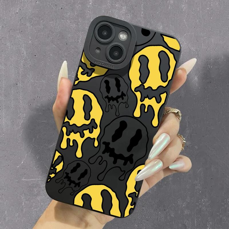 Creative Ghost Pattern Phone Case for Summer, TPU All-inclusive & Drop-resistant Phone Protective Cover, Decorative Phone Accessories Compatible with iPhone 11 12 13 14 15 Pro Max Plus, Smartphone Case