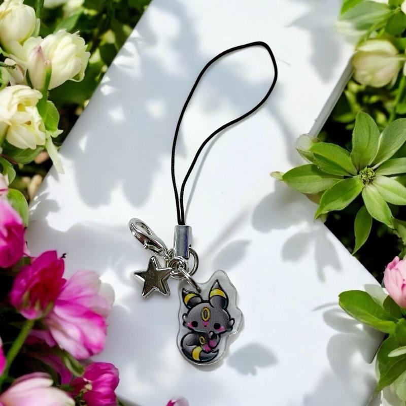 Anime Pokemon Eevee Evolution phone charm Accessories Smartphone Cellphone