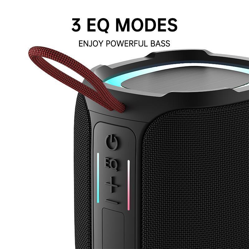 SoundBox Pro Bluetooth  waterproof Speaker with 20W Stereo Sound, Active Extra Bass, IPX7 , Bluetooth 5.0, TWS Pairing, Multi-Colors Lights, 20 Hrs Playtime, Speaker for Beach, Outdoor(Upgraded) Audio Smartphone  speaker waterproof