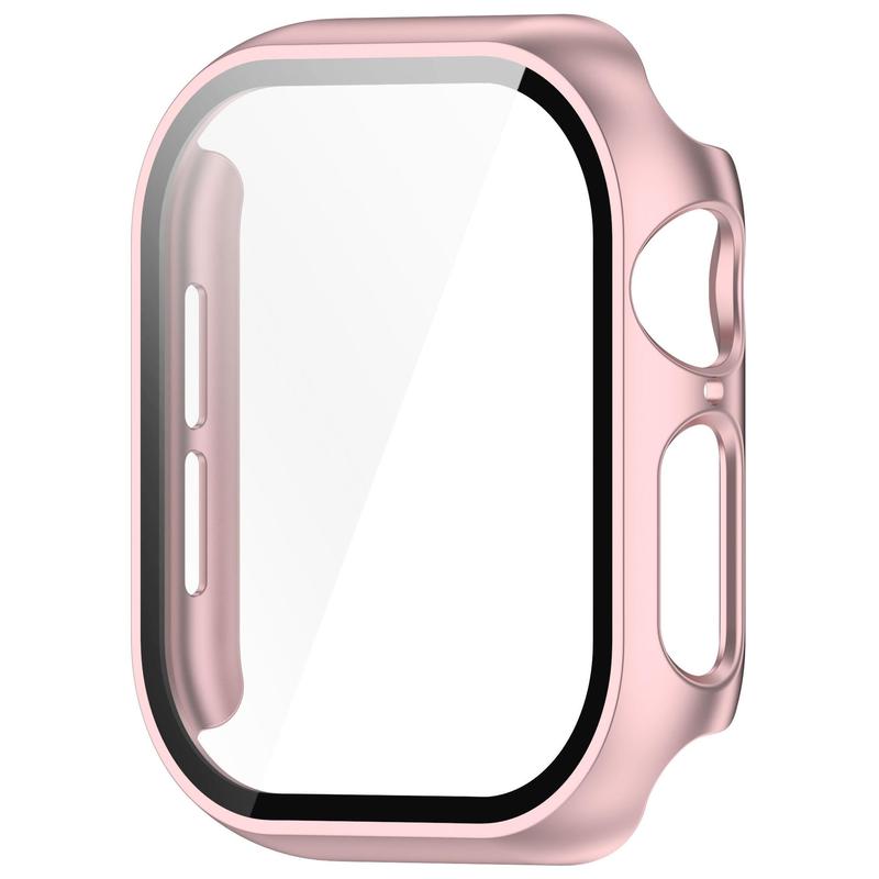 Smart Watch Case with Tempered Glass Film, 1 Count Shockproof Watch Screen Protective Cover, Watch Accessories Compatible with Apple Watch 42mm 46mm