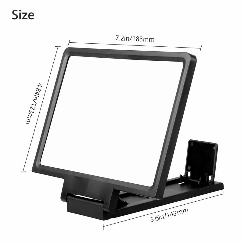 3D Mobile Phone Screen Magnifier HD Video Amplifier Smartphone Stand Bracket US