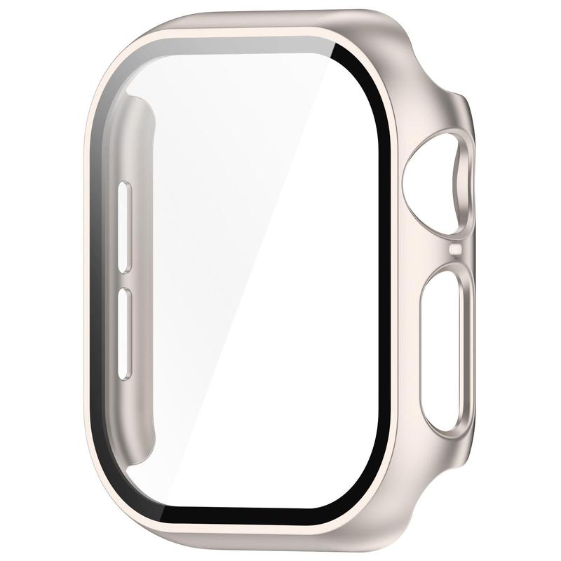 Smart Watch Case with Tempered Glass Film, 1 Count Shockproof Watch Screen Protective Cover, Watch Accessories Compatible with Apple Watch 42mm 46mm