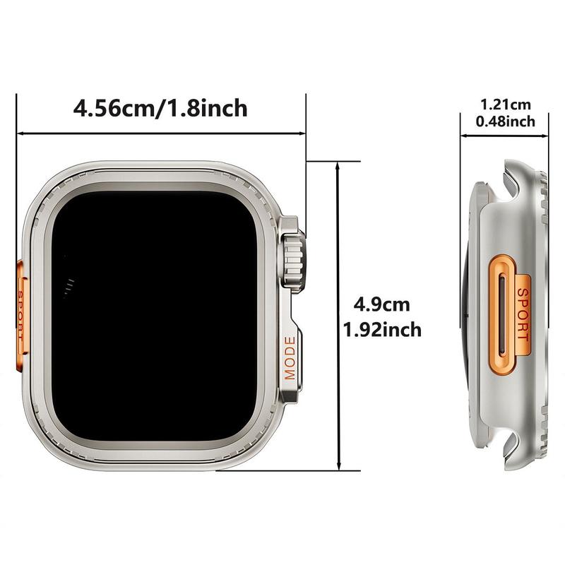 Smart Watch Protective Case, 1 Count Fashion Smart Watch Protective Cover, Wearable Accessories Compatible with Apple Watch 9 8 7 6 5 4 SE 44mm 45mm