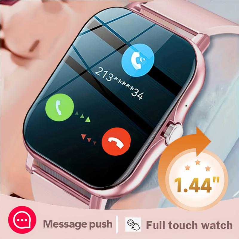 Stylish 1.44-Inch Smart Watch with Wireless Call, Multiple Sport Mode, Remind of Long-Time Sitting, Weather Forecast and Message Notification-Suitable for Android and iPhone, Perfect Gift for Unisex