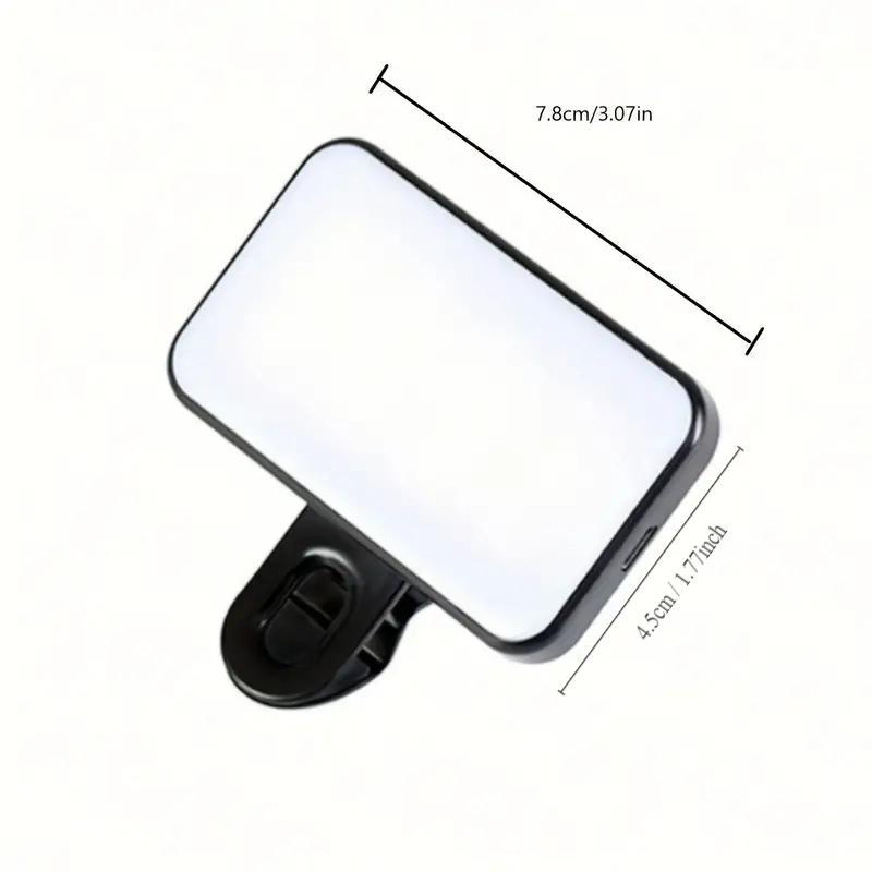 Clip-on Selfie Light, Mini Portable Clip-on Fill Light for Phone & Computer, Suitable for Makeup, Live Streaming, Web Conferencing, Video Calling & Selfies