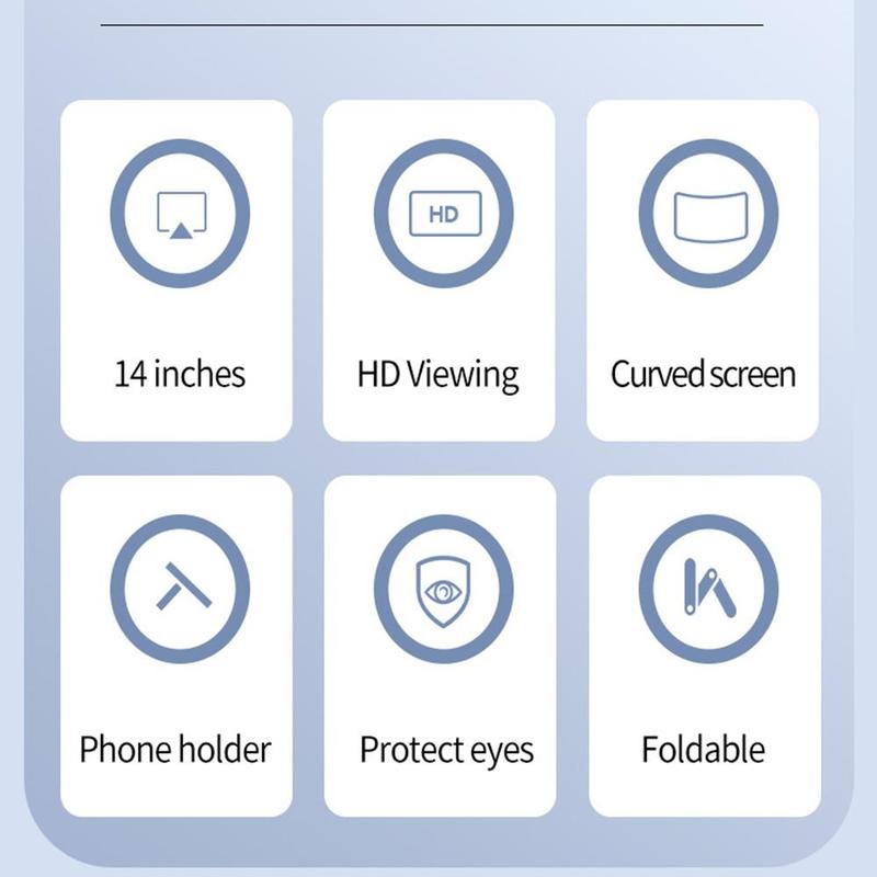 Foldable Screen Magnifier, Portable Extension Mirror Mobile Phone Holder, Adjustable Viewing Distance Phone Screen Enlarger For Home Office Travel