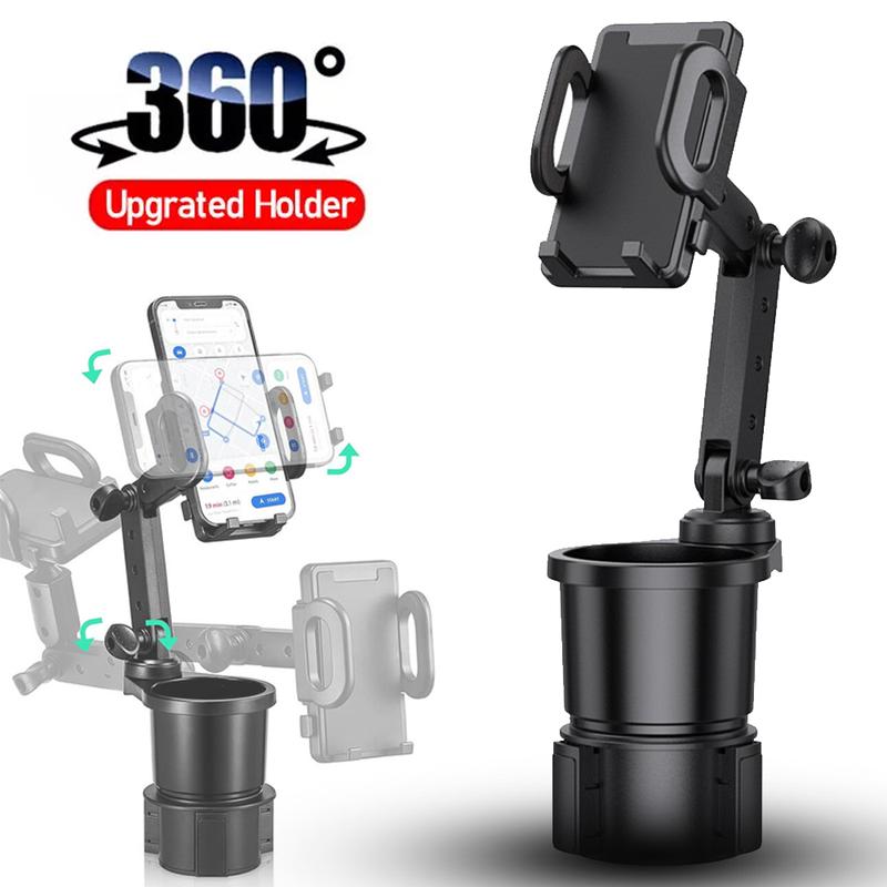 Upgraded Cup Car Phone Holder Expander for Car, Car Cup Holder Phone Mount, Universal Adjustable Gooseneck Cup Holder Cradle Car Mount for Cell Phone iPhone,Samsung,Huawei,LG, Sony, Nokia