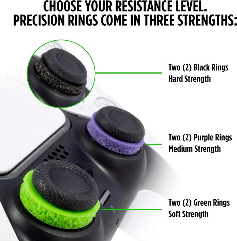 Performance Thumbsticks Galaxy Black for Playstation 5 (PS5) , Playstation 4 (PS4)and Xbox Controller,Control Freaks,Performance Thumbsticks and Precision Rings | 1 High-Rise, 1 Mid-Rise