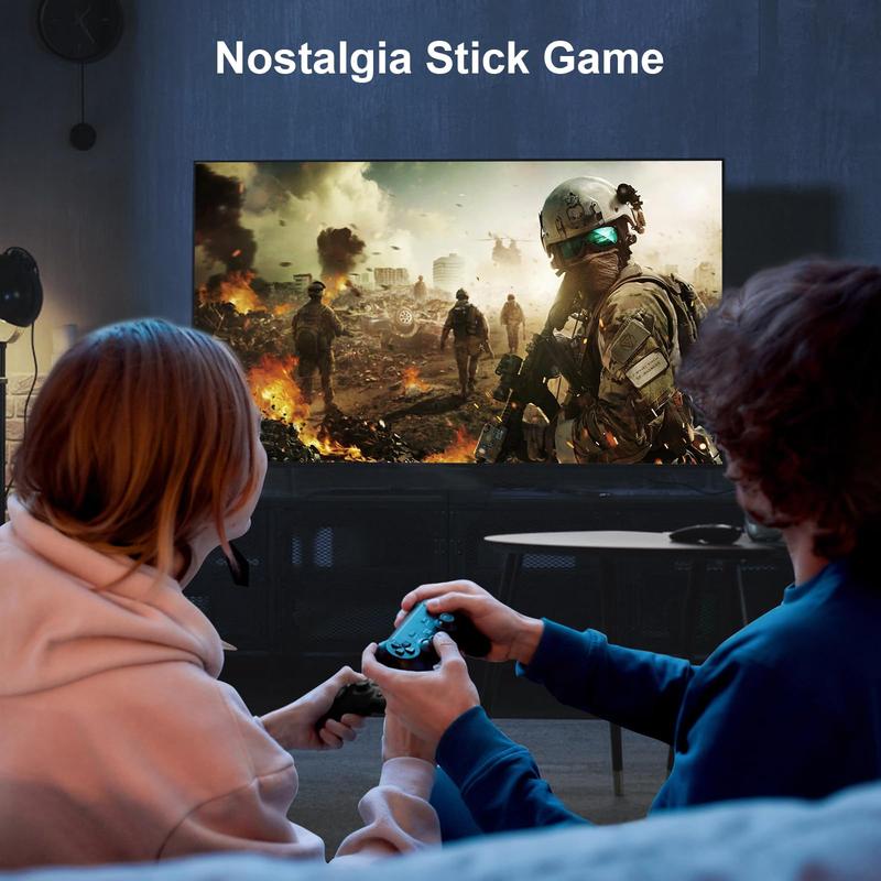 M8 PRO Console - Nostalgia Stick Gaming, 4K HDMl output, Plug and Play Video Gaming Stick Built-in 20000+ Gaming 2.4g wireless controller (64G) Home Retro Gaming Gaming Stick Cable Hdmi Orange Candle Christmas Gift