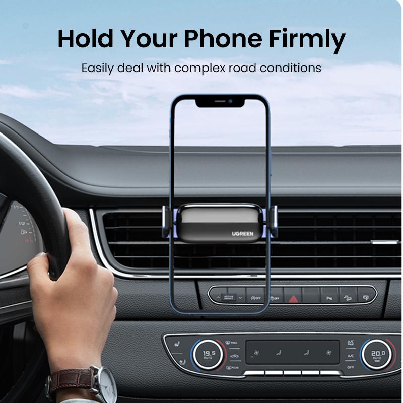 UGREEN Car Vent Phone Mount Air Vent Clip Holder Cell Phone Car Mount Phone Holder Compatible with iPhone 16 15 13 12 Pro Max Mini Plus, iPhone 11 SE XS XR 8 7 6 6S Smartphone Accessories Mobile Stand--Black Friday