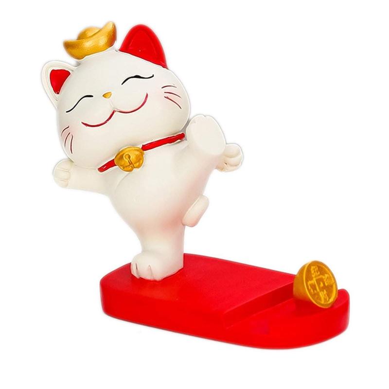 Mobile Smartphone Stand - Cute Fortune Lucky Cat Cellphone Holder Accessories Aesthetic Mount