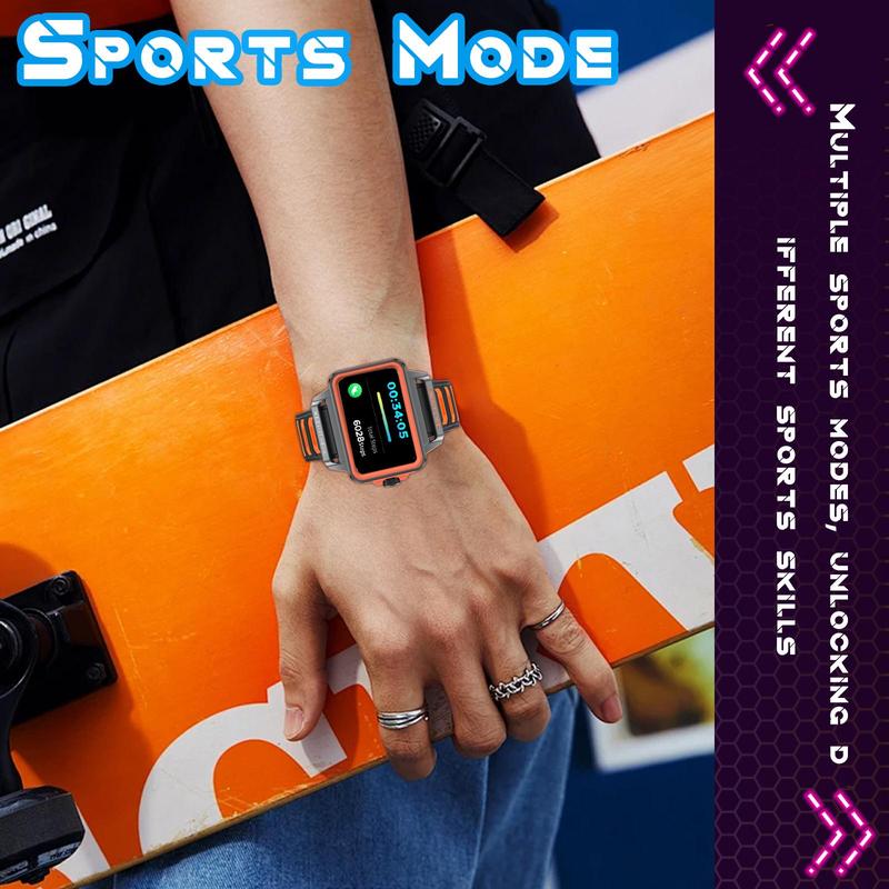 Multifunctional Smart Watch, Summer Fashionable Digital Smartwatch with Message Reminder & Multiple Sports Modes, Waterproof Fitness Monitoring Sports Watches for Men, Brightness Adjustment Smart Watch for iPhone & Andriod Smartphone, Wearable Devices