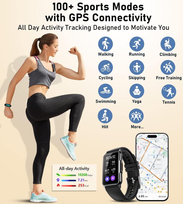 Watch  Fitness  with 24 7 Heart Rate,  Oxygen   Sleep Monitor, 115  Modes, Step Calorie Counter Pedometer IP68  for Android and  Women Men