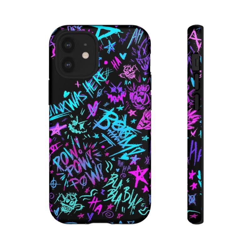 Phone Cases Jinx Arcane Inspired Neon Colour Graffiti Art Protective Cell Phone Shell Cover For Almost EVERY Iphone Model