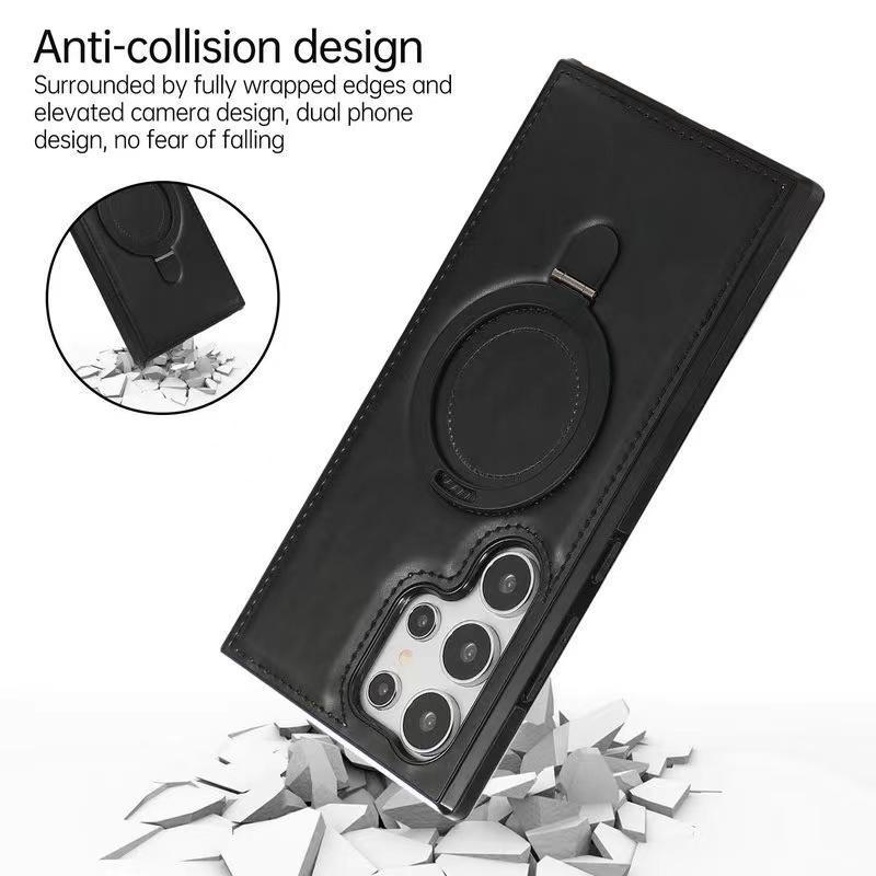 Magnetic Attraction Stand Phone Case, 1 Count Phone Protective Cover, Shockproof Phone Protective Case Compatible with Samsung Galaxy S24 S23 S22 Plus