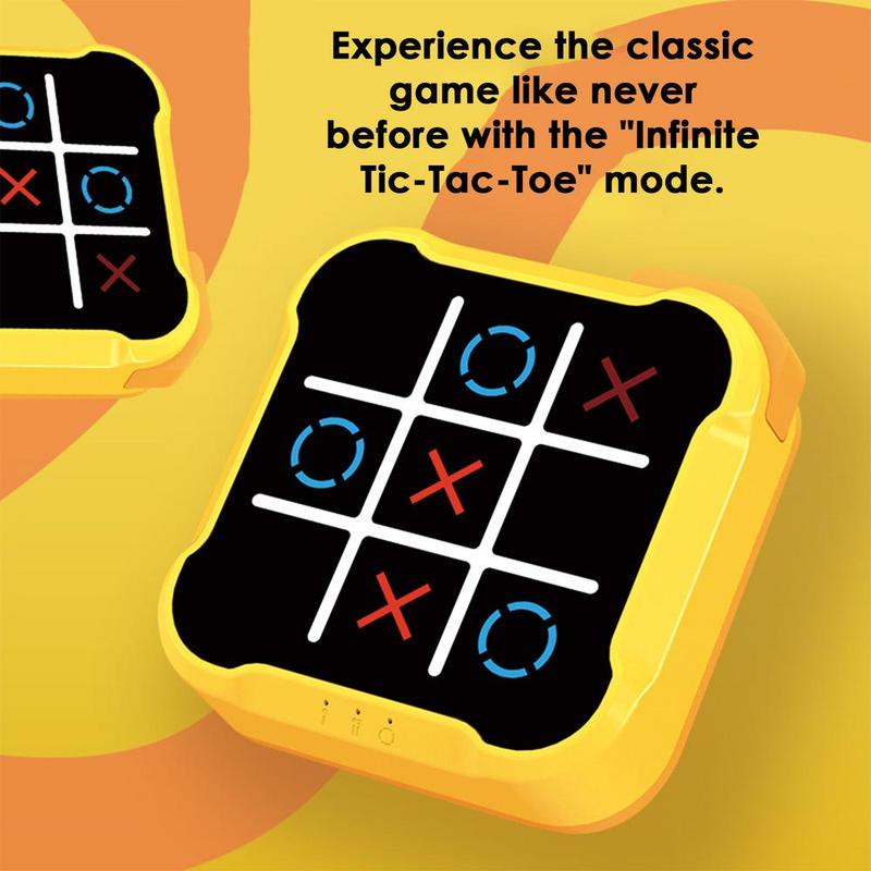 Tic Tac Toe Game, 3 in 1 Handheld Game Console, Portable Travel Game, Stress Relief Toy  for Kids and Adults, Birthday Gift for All Ages