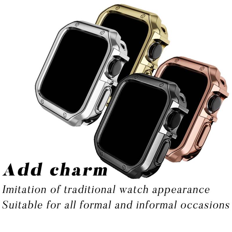 TPU Electroplated Watch Case, 1 Count Anti-fall Watch Protective Cover, Watch Protector Compatible with Apple Watch Ultra 49mm 45mm 44mm 42mm 41mm 40mm 38mm