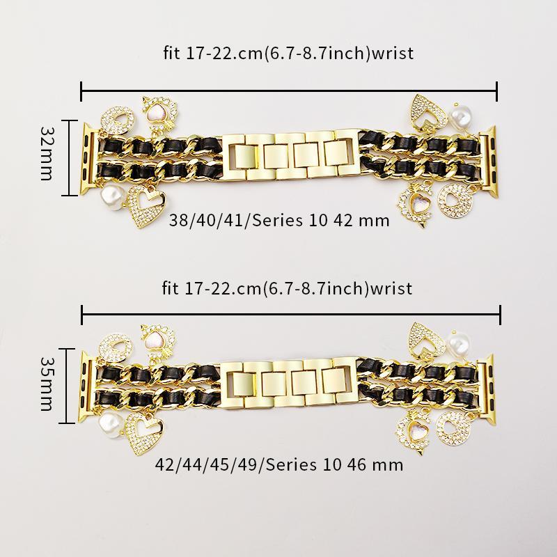 Fashion Rhinestone Decor Watch Band, 1 Count Watch Band for Women, Watch Band for iWatch Series SE Ultra 1 2 3 4 5 6 7 8 9 10 Series