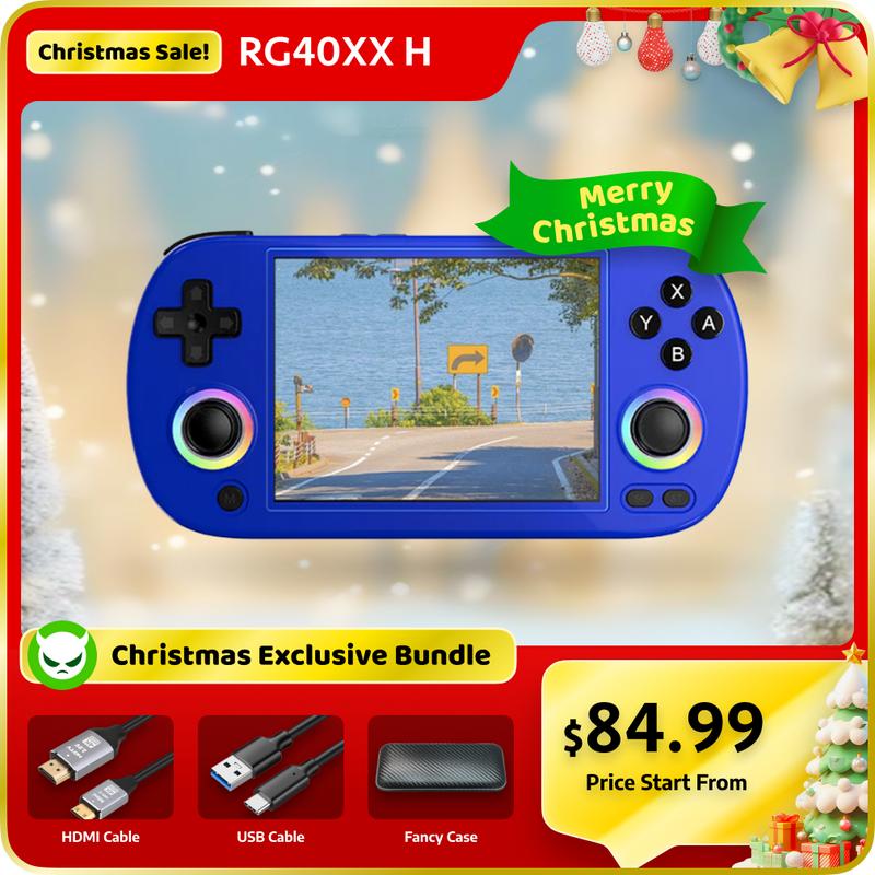 RG40XX HHandheld Game Console 4.0'' IPS Screen -Linux 64-bit-H700 quad-core ARM Cortex-A53 1.5GHz Frequency- core 3200mAh 5G WiFi Bluetooth HDMI Output with over 20K Games Pre-installed