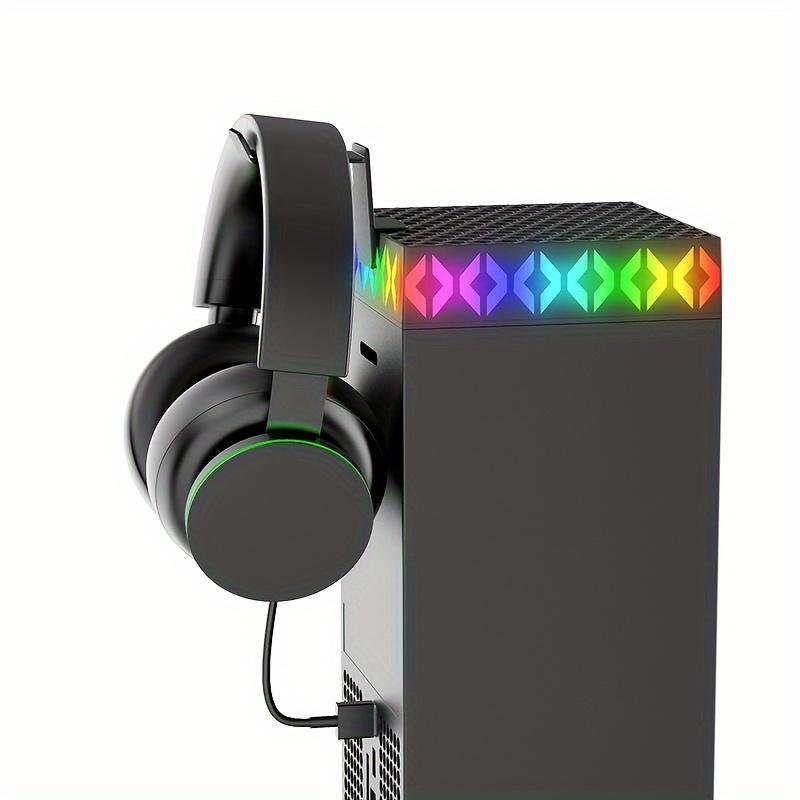 Cooling Fan with RGB Light & Headphone Hanging Storage Bracket, 1 Count Console Cooling Fan, Game Accessories for Xbox Series X Console