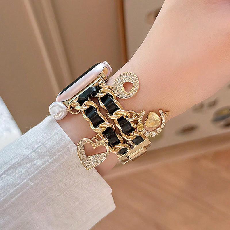 Fashion Rhinestone Decor Watch Band, 1 Count Watch Band for Women, Watch Band for iWatch Series SE Ultra 1 2 3 4 5 6 7 8 9 10 Series