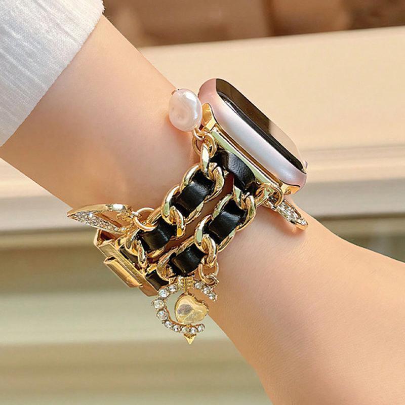 Fashion Rhinestone Decor Watch Band, 1 Count Watch Band for Women, Watch Band for iWatch Series SE Ultra 1 2 3 4 5 6 7 8 9 10 Series