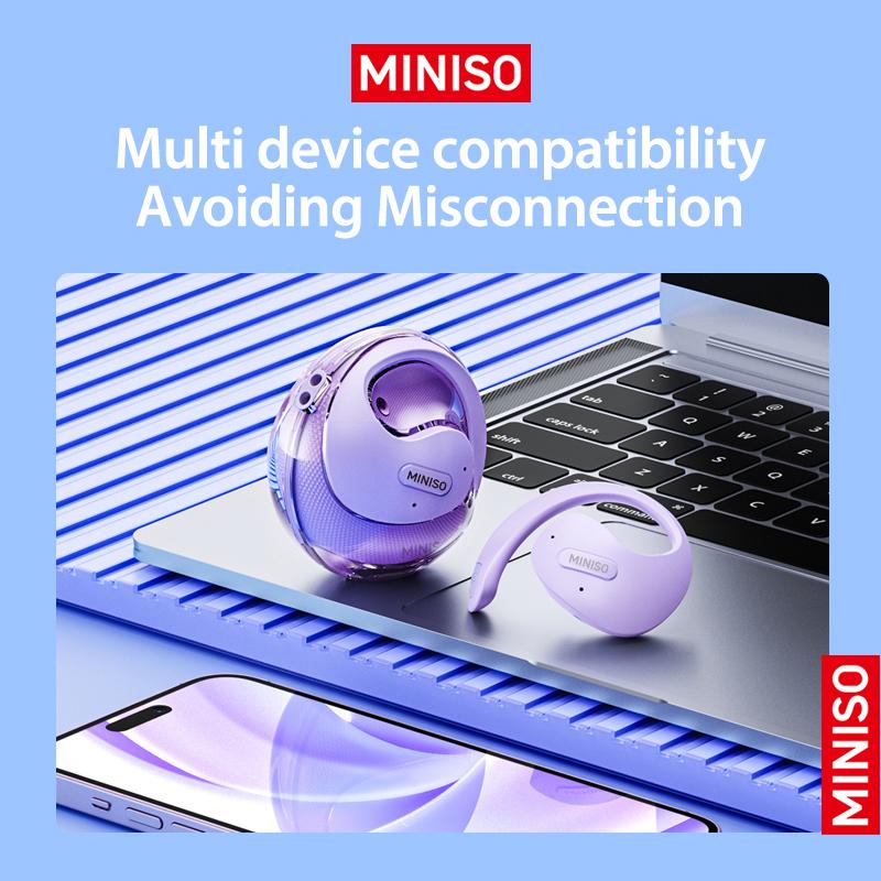 MINISO X15 Pro Translation Earphone Wireless Bluetooth 5.4 OWS Waterproof Sport Headsets Support 148 Languages Real Time Bluetooth Translation Support Playing Music Phone Calls Headphones Noise Reduction Headphones with Mic