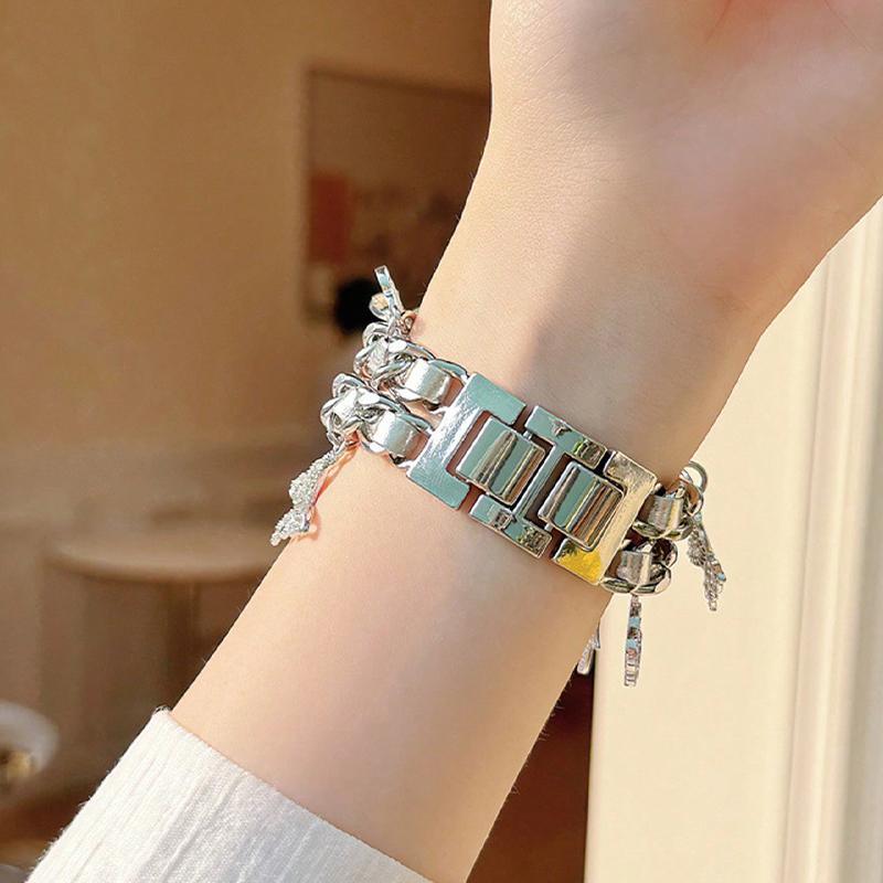 Fashion Rhinestone Decor Watch Band, 1 Count Watch Band for Women, Watch Band for iWatch Series SE Ultra 1 2 3 4 5 6 7 8 9 10 Series