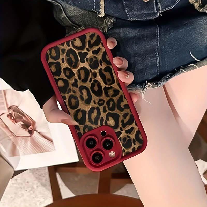 Fashion Leopard-print Pattern Phone Case, Anti-drop Cellphone Protective Case, Total Protective Shockproof Mobile Phone Cover for iPhone