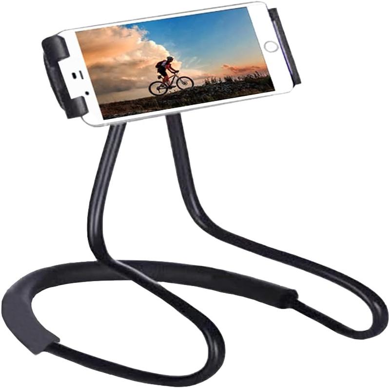 Phone Holder - Universal Hanging on  Lazy Phone Holder DIY Free Rotating Stand on Table  Multiple Functions Mobile Phone Mount Stand(Black)